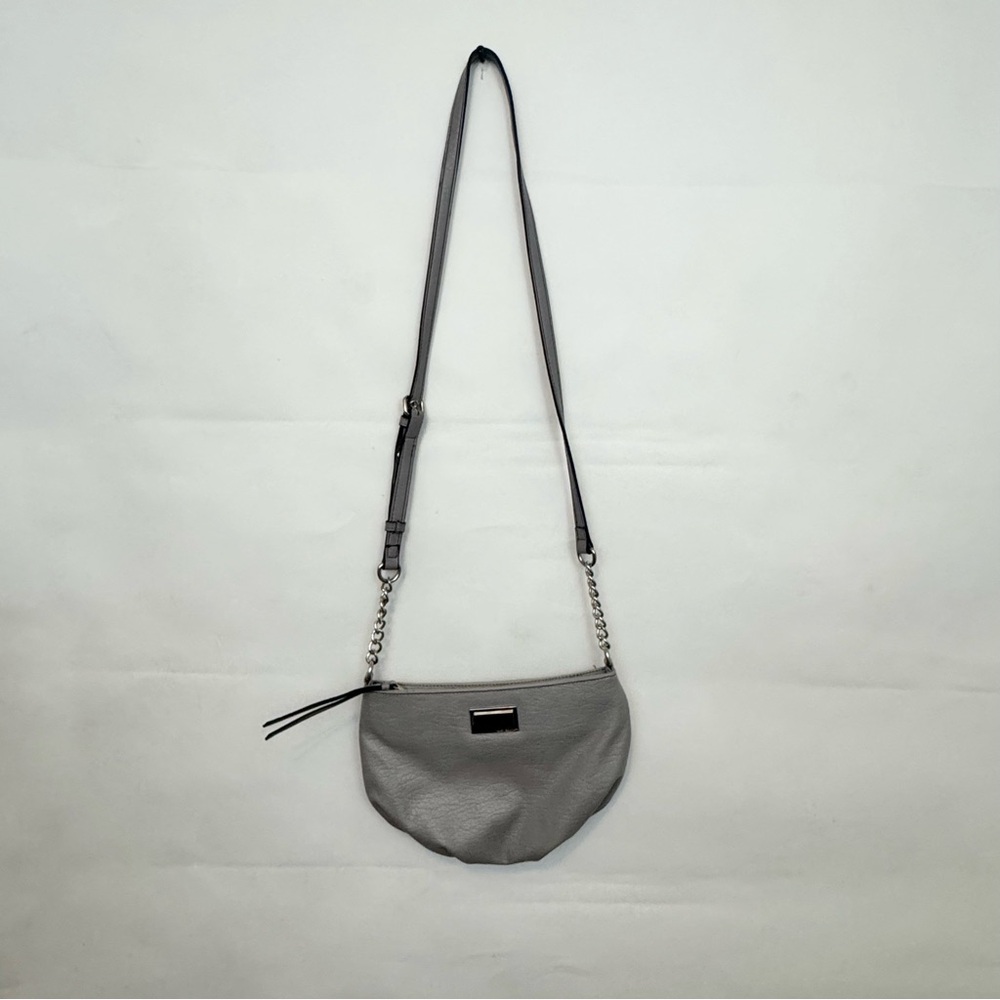 Juicy Couture Gray Pebbled Leather Crossbody Bag